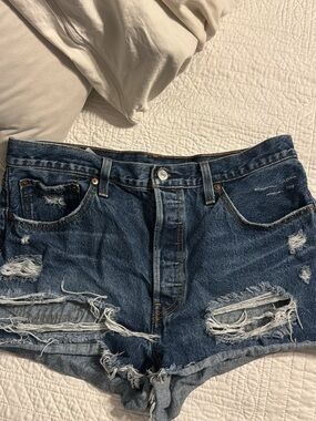 Levi's 501 Dark Blue Denim Shorts